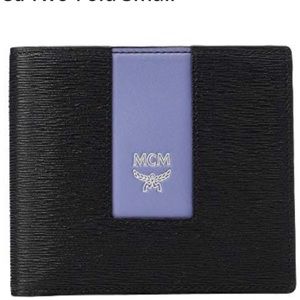 New MCM Coburg Emblem Flap Wallet/Two-Fold Small